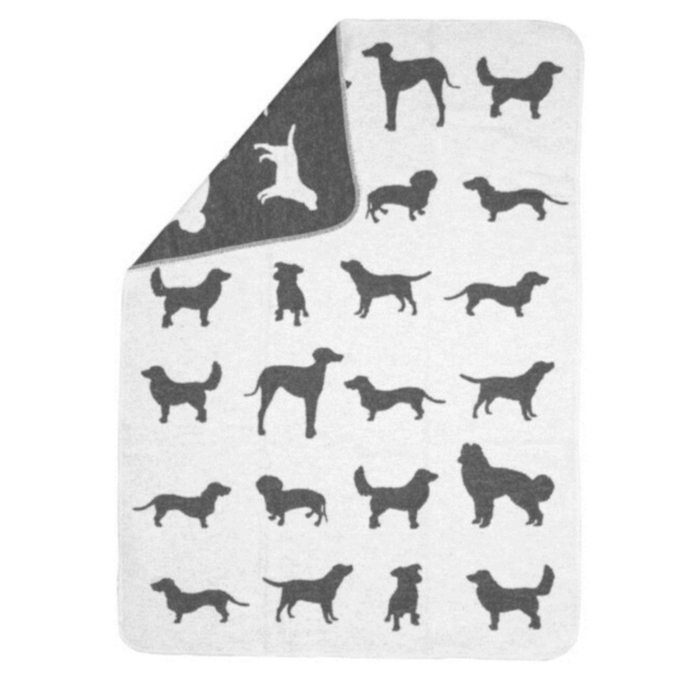 David Fussenegger Hundedecke aus Baumwolle, weiß-grau, 70 x 90 cm